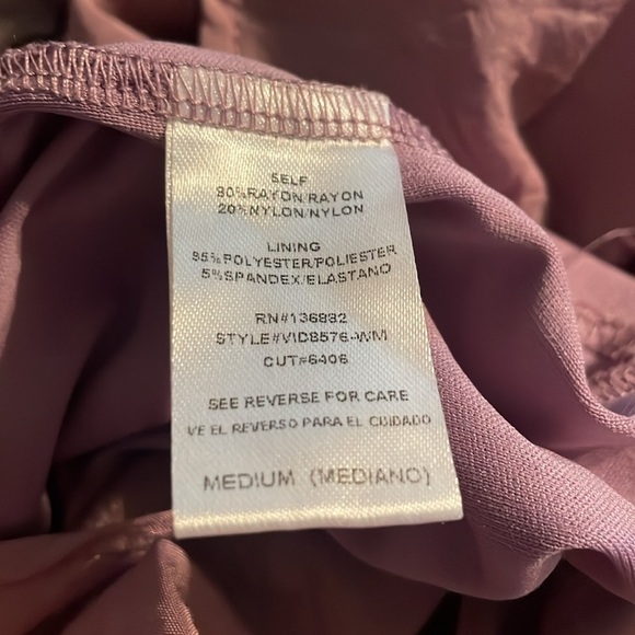 CHARLOTTE RUSSE Satin Handkerchief Hem Maxi Dress sz Medium‎ Small Purple party - Picture 5 of 7